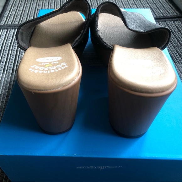 New Dr Scholls Wake Up Sandals platforms slides clogs black tan light shoes 7.5 - Picture 5 of 16